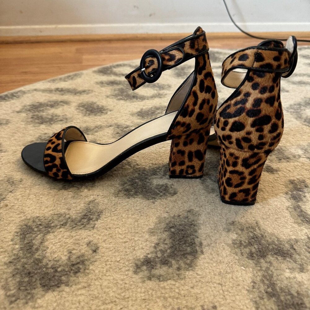Marc Fisher Karlee Leopard Print Block Heel Sanda… - image 2